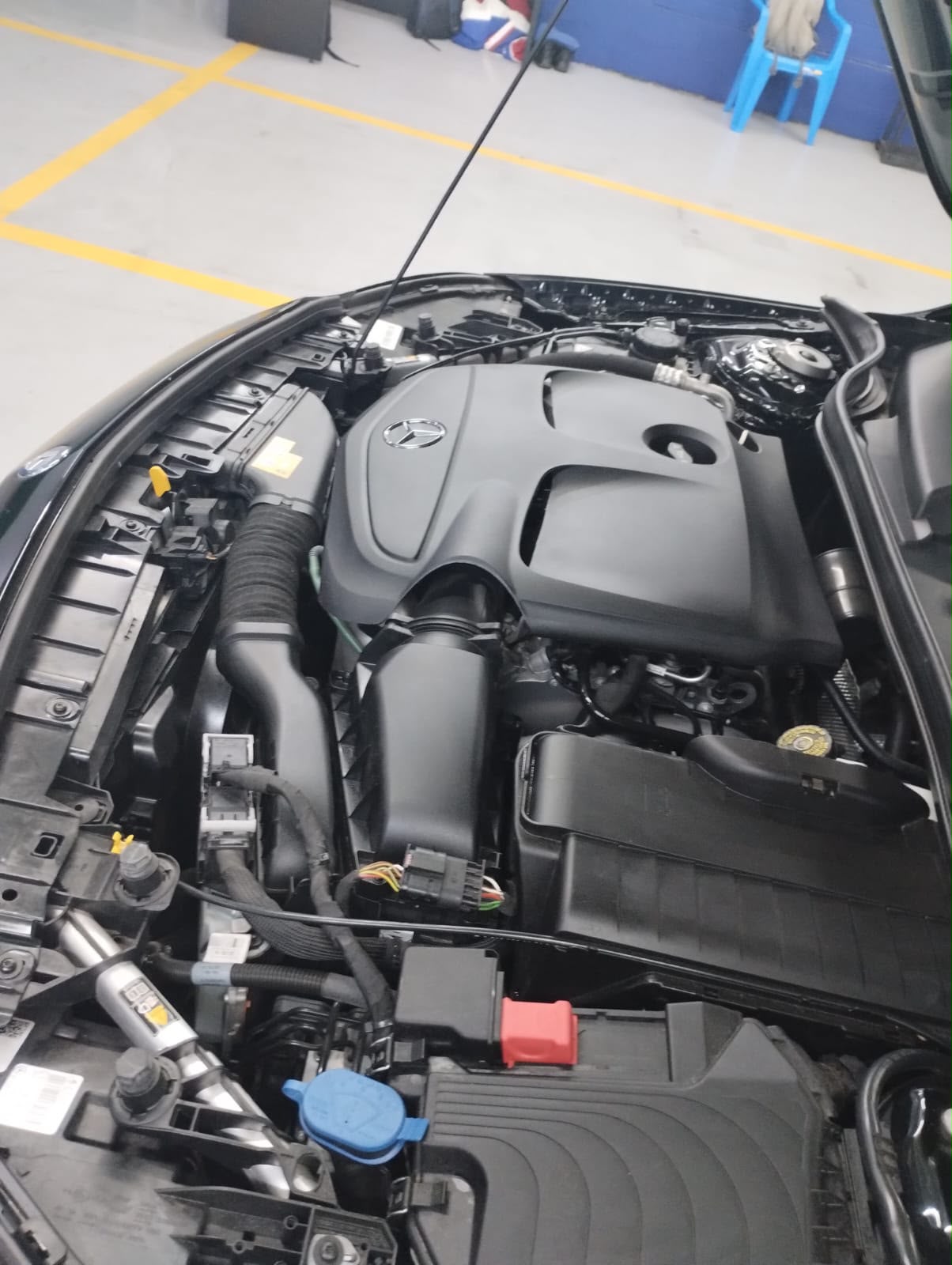 Compartimento do motor: registro da Brilho Relâmpago